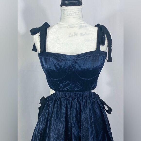 ULLA JOHNSON metallic midi dress size 8 - Picture 6 of 12